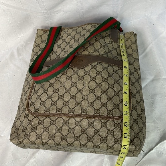 Vintage Gucci Supreme GG Monogram Sherry Line Tote Bag Designer - Picture 14 of 17